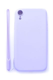 Evelatus Evelatus Apple iPhone XR Soft Touch Silicone Case with Strap Purple
