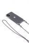 Evelatus Evelatus Apple iPhone 11 Silicone TPU Transparent with Necklace Strap Space Gray pelēks