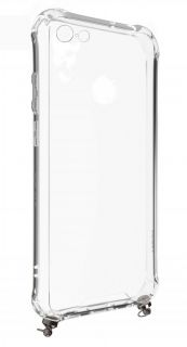Evelatus Evelatus Apple iPhone 7 / 8 / SE2020 / SE2022 Silicone Transparent with Necklace TPU Strap Space Gray
