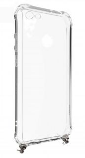 Evelatus iPhone 7 / 8 / SE2020 / SE2022 Silicone TPU Transparent with Necklace Strap Space Gray pelēks