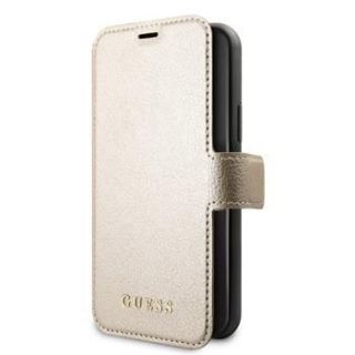 GUESS iPhone 11 Pro Iridescent Book Case Gold zelts