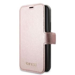 GUESS iPhone 11 Pro Iridescent Book Case Rose rozā