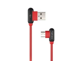Natec Prati, Angled USB Type C to Type A Cable 1m, Red sarkans