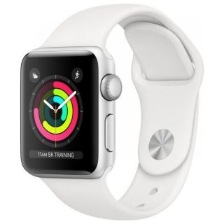 Apple Watch Series 3 38mm Silver Aluminum White Sport Band GPS MTEY2EL / A Silver White sudrabs balts