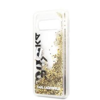 - Karl Lagerfeld Samsung Galaxy S10e Glitter Floatting Cover Black Gold melns zelts