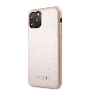GUESS iPhone 11 Pro Iridescent PU Hard Case Rose Gold rozā zelts