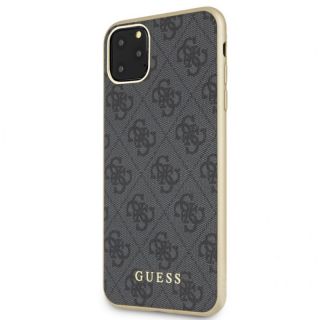 GUESS iPhone 11 Pro Max Hard Case 4G PC / TPU Grey pelēks
