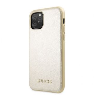 GUESS iPhone 11 Pro Iridescent PU Leather Hard Case Gold zelts
