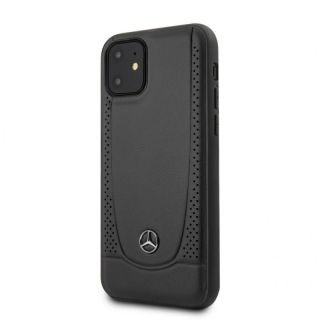 - Mercedes-Benz iPhone 11 Leather Hardcase Perforation Black melns