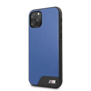 BMW iPhone 11 Pro Hardcase Smooth PU Leather Blue zils