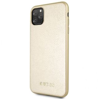 GUESS Guess Apple iPhone 11 Pro Max Iridescent PU Hard Case Gold zelts