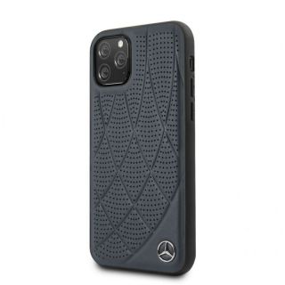 - Mercedes-Benz iPhone 11 Pro Quilted Genyine Leather Blue zils