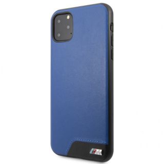 BMW iPhone 11 Pro Max Hardcase Smooth PU Leather Blue zils