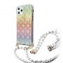 GUESS iPhone 11 Pro Iridescent HC Cord Peony Electroplated Multi Color