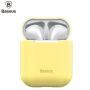 Baseus Baseus Apple Silica Series Ultra-thin Silicone Protector Case for Airpods 1  /  2 Yellow