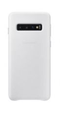 Samsung Galaxy S10 Leather cover White balts