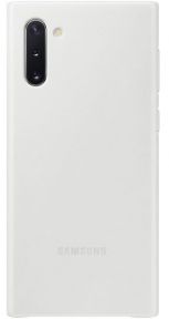 Samsung Note 10 Leather cover case White balts