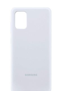 Samsung Galaxy A71 Silicone Cover case Silver sudrabs