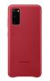 Samsung Galaxy S20 Leather Cover Red sarkans