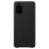 Aksesuāri Mob. & Vied. telefoniem Samsung Galaxy S20 Plus Leather Cover Black melns Izvelkams turētājs PopSocket