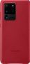 Samsung Galaxy S20 Ultra Leather Cover Red sarkans