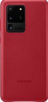 Samsung Galaxy S20 Ultra Leather Cover Red sarkans