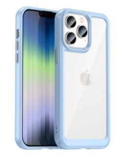 - iLike 
 Apple 
 iPhone 14 Pro Max hard case with a gel frame 
 Translucent Blue zils