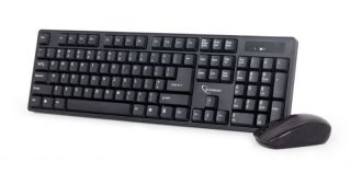 GEMBIRD&nbsp;KBS-W-01 Keyboard and Mouse Set, Wireless, Mouse included, Batteries included, US, Black, Numeric keypad, 390 g