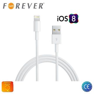 Apple USB Datu un uzlādes Kabelis uz Lightning iPhone 5 5S 6 Balts 1m MD818 Analogs EU Blister