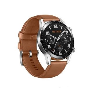 Huawei Pulkstenis Watch GT2 Pro Nebula Gray/Gray Brown Leather Strap brūns