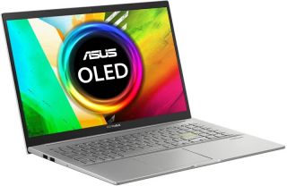 Asus Vivobook 15 OLED K513EA-L12022W 15.6&quot; FHD OLED / i5-1135G7 / 2.4GHz / 8GB / 512GB / IrisXe / ENG / Win11H / 2YW / Silver sudrabs