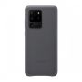 Samsung Galaxy S20 Ultra Leather Cover case Gray pelēks