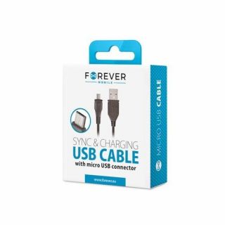 Forever MicroUSB 1A Cable Black melns