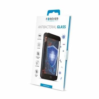 Forever iPhone XR / 11 Antibacterial Tempered Glass Black melns