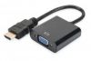 Aksesuāri datoru/planšetes - Digitus 
 
 HDMI to VGA converter adapter 	DA-70461 Black melns 