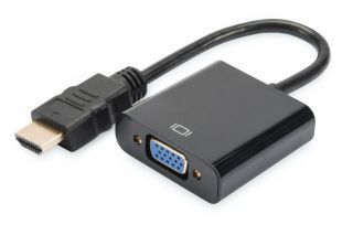 - Digitus 
 
 HDMI to VGA converter adapter 	DA-70461 Black melns