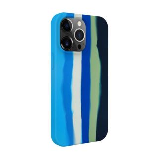 Evelatus iPhone 13 Pro Silicone case Multi-Colored Blue zils