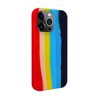 Evelatus iPhone 13 Pro Max Silicone case Multi-Colored Rainbow