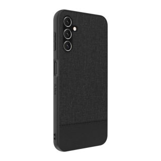 - Galaxy A14 5G Plastic Leather Back Cover Black melns
