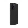Aksesuāri Mob. & Vied. telefoniem - Redmi Note 12  /  Poco X5 Plastic Leather Back Cover Black melns Ekrāna aizsargplēve