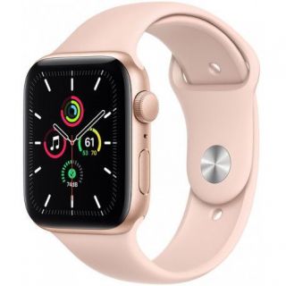 Apple Apple Watch SE GPS, 44mm Aluminium Case with Pink Sand Sport Band - Regular Gold rozā zelts