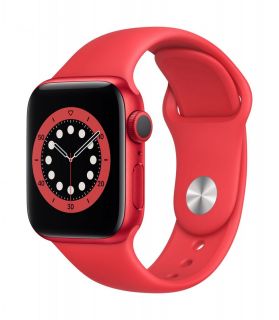 Apple Watch Series 6 GPS 44mm PRODUCT  RED  Aluminium Case With Sport Band - REGULAR Red sarkans