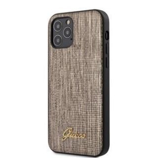 GUESS iPhone 12 / 12 Pro Lizard Cover Gold zelts