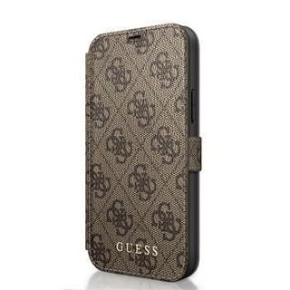 GUESS iPhone 12 / 12 Pro 4G Book Case Brown brūns