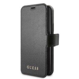 GUESS iPhone 12 / 12 Pro Iridescent Book Case Black melns