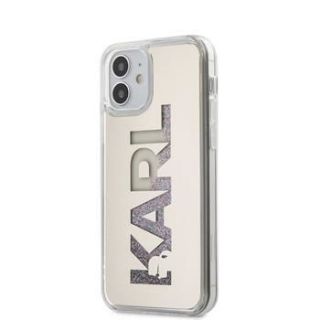 - Karl Lagerfeld iPhone 12 mini 5.4'' Liquid Glitter Multi Mirror Cover Silver