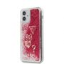 GUESS Guess iPhone 12 mini 5.4'' Liquid Glitter Charms Cover Rapsberry