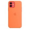 Aksesuāri Mob. & Vied. telefoniem Apple Apple - Silicone Case with MagSafe for iPhone 12 mini Orange oran&...» Aizsargstikls