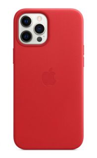 Apple Leather Case with MagSafe for iPhone 12 Pro Max Red sarkans