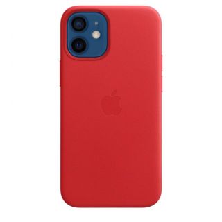 Apple Leather Case with MagSafe for iPhone 12 mini Red sarkans